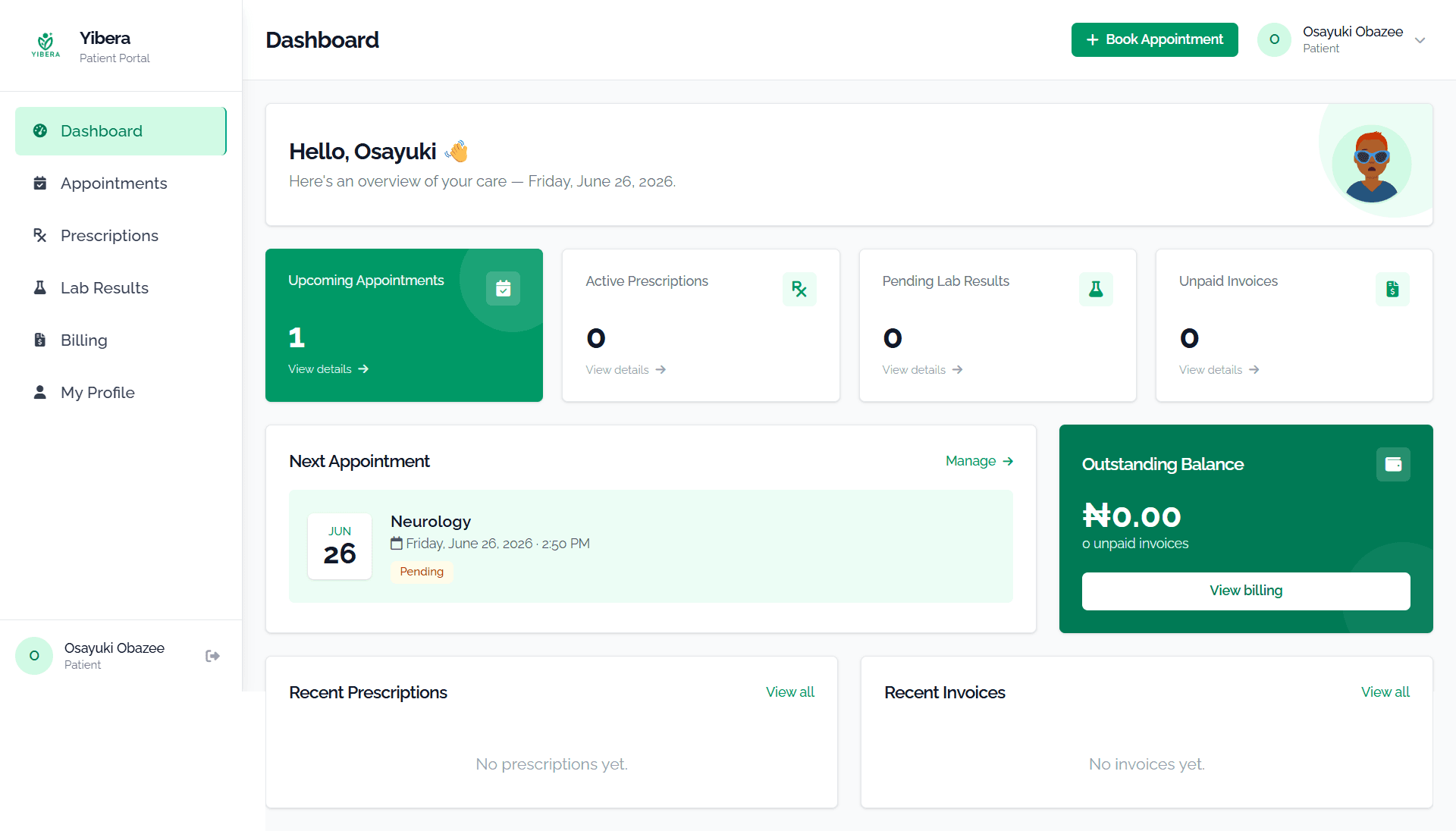 Yibera - Dashboard